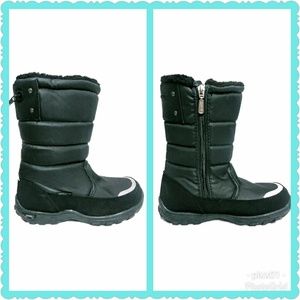 Khombu Snow Walker Black Winter Boots Kid's Sz 2M